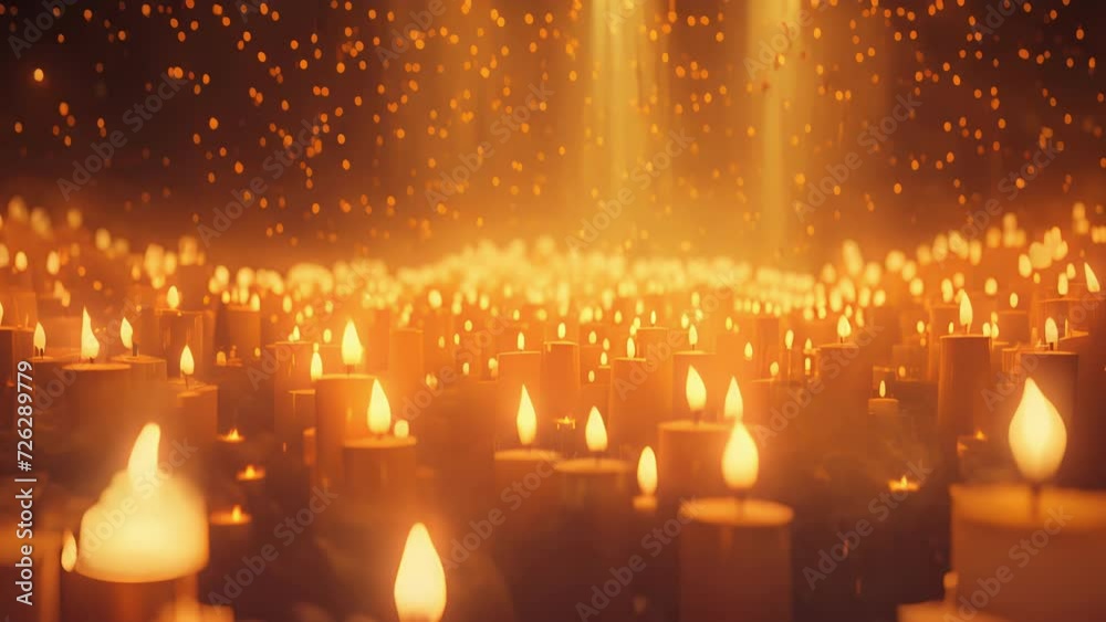 As the music starts the candles in this cartoon animation sway together like professional dancers but as the tempo picks up they start ping into each other and causing