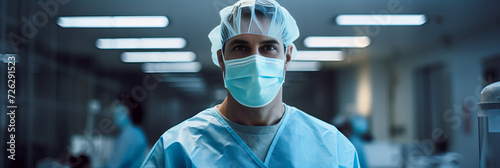 Confident Healthcare Professional Ready for Surgery in Modern Hospital Setting - Medical Personnel Portrait photo