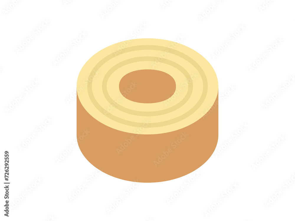 バームクーヘンのアイコンのイラスト