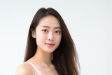 beautiful young asian woman portrait photography white background, Generative AI