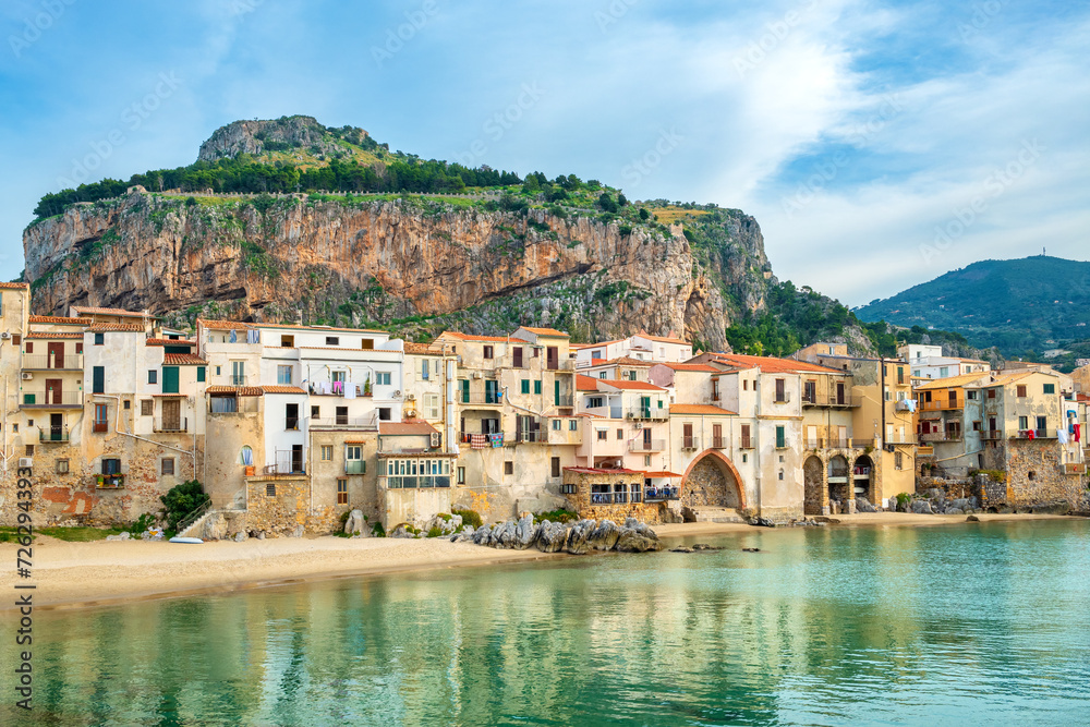 Seafront of Cefalu. Sicily, Italy