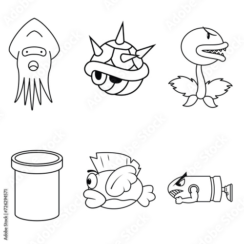 Set of Enemy Game Item
