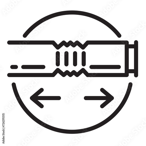flexible PVC pipe icon