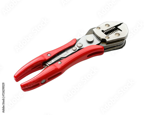 Pliers isolated on white background. Red Pliers Tools on  png transparent background