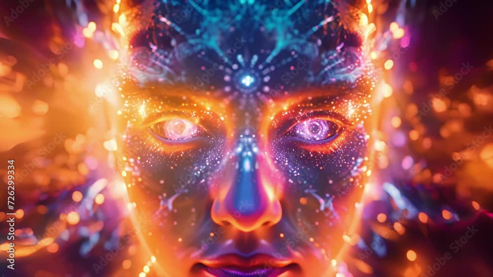 A kaleidoscope of emotions captured in a single hologram reflecting the beauty and complexity of human feelings.