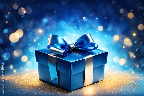 Blue luxury gift box