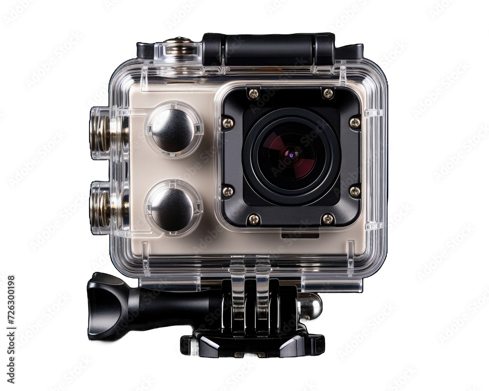 Action Camera isolated on white background.  Action Camera  png transparent background