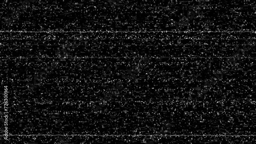 Vhs noise glitch. Tv no signal. Noise overlay texture pattern. Glitch static white noise television VFX. Visual video effects stripes background, tv screen noise glitch effect. Abstract background. photo