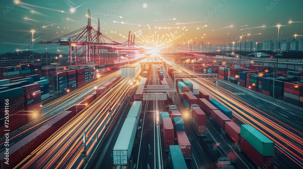Fototapeta premium The Role of Logistics in the Globalised.