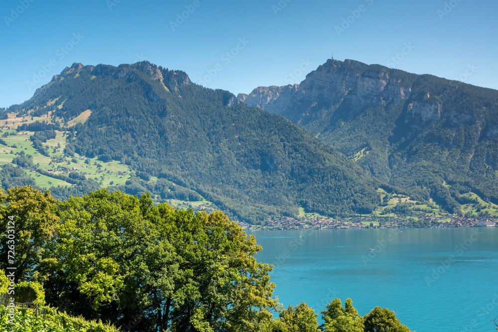 Lake Thun (Thunersee) is an Alpine lake in the Bernese Oberland in Switzerland. Lake Thun (Thunersee) is an Alpine lake in the Bernese Oberland in Switzerland.