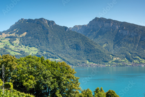 Lake Thun (Thunersee) is an Alpine lake in the Bernese Oberland in Switzerland. © Plamen Petrov