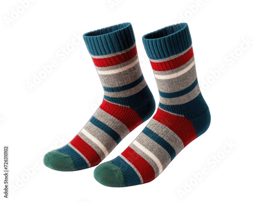 Pair of socks isolated on white background. . Socks on png transparent background