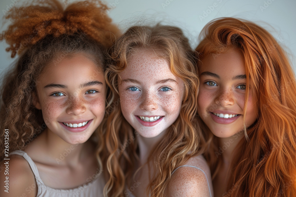 Smiling Child's Close-Up Portrait with Beautiful Eyes and Youthful Expression Smiling Child's Close-Up Portrait with Beautiful Eyes and Youthful Expression
