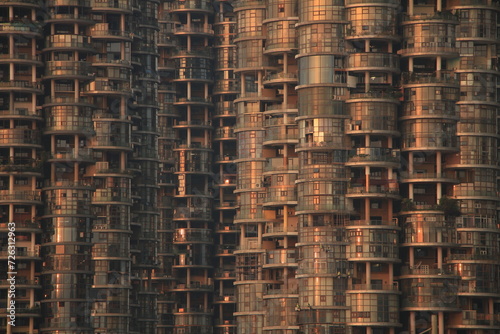 Coruscant-like High Density Apartment Buildings in Changsha, Hunan, China photo