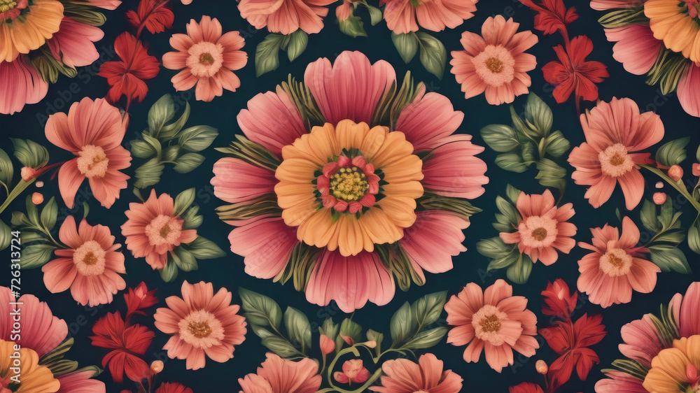 Seamless pattern with flowers, Seamless pattern with flowers, Floral pattern wallpaper, colorful flower pattern, seamless floral pattern background,