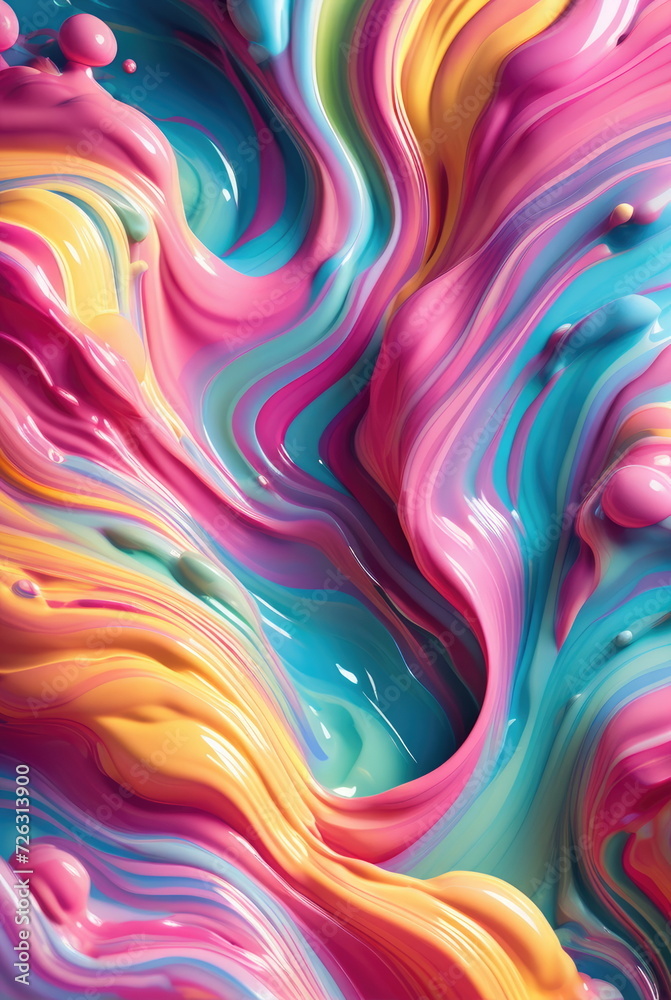 3D Liquid Abstract with Spheres 3D Liquid Abstract with Spheres