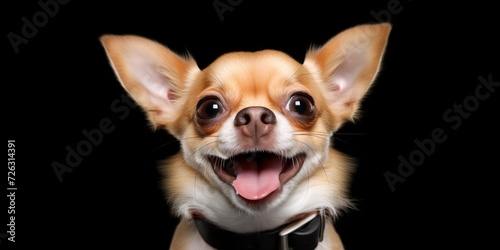 Cheerfulyearold Chihuahua Radiates Joy With Radiant Expression And Playful Demeanor. Сoncept Pet Photography, Happy Chihuahua, Expressive Faces, Playful Pets