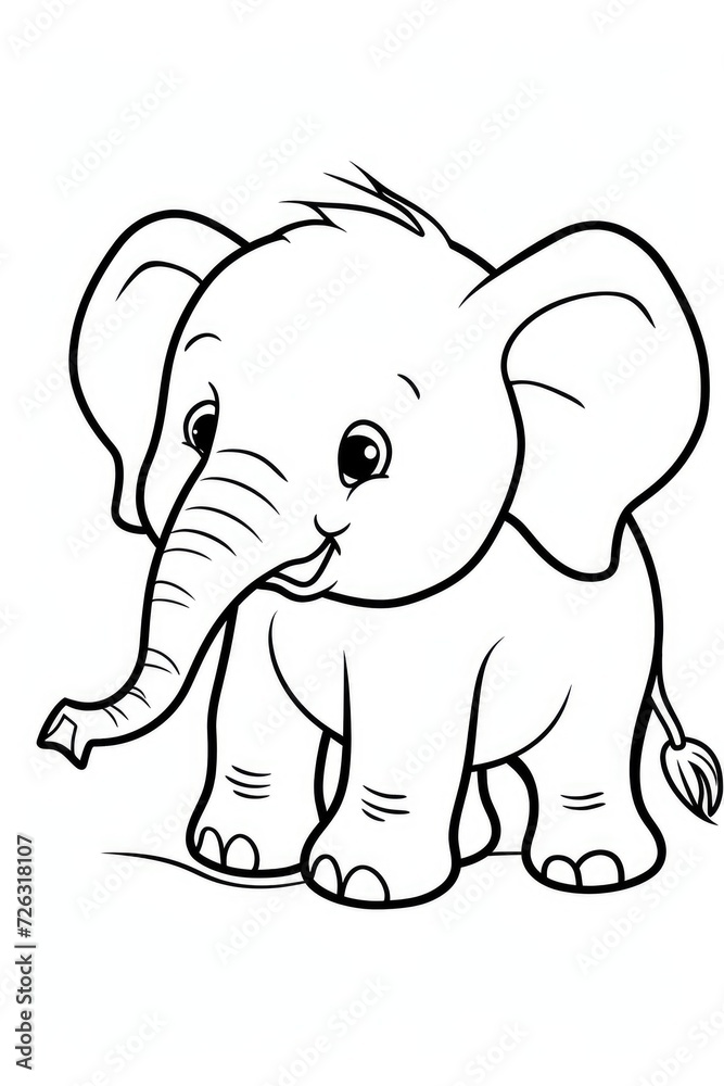 Naklejka premium Coloring Pages Elephants