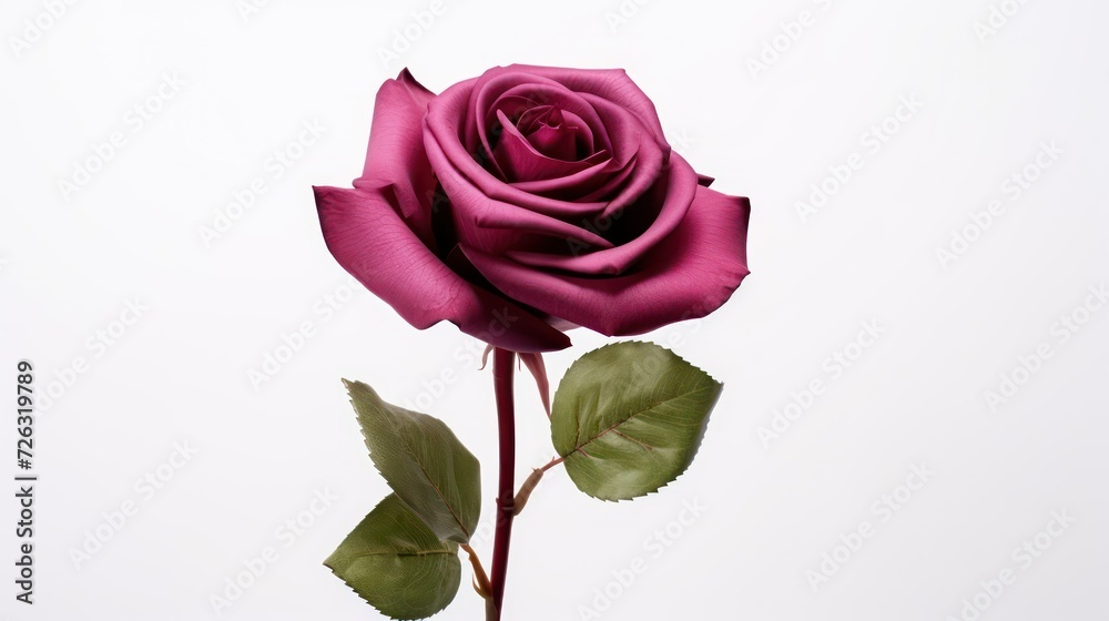 Fototapeta premium red rose on a white background