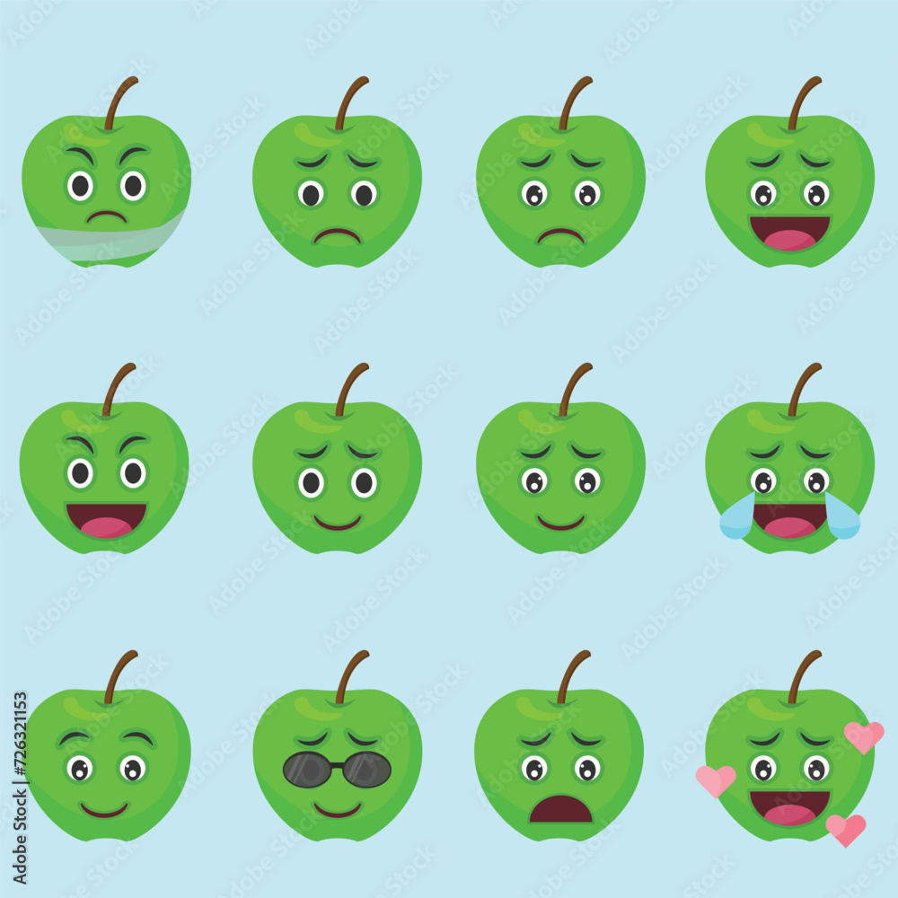 Apple emoji faces with cute expressions for social media Apple emoji faces with cute expressions for social media