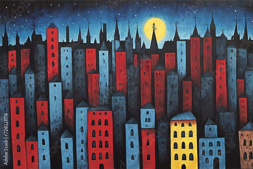 Abstract City, Digital illu...