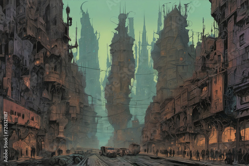 Futuristic city, Digital il...