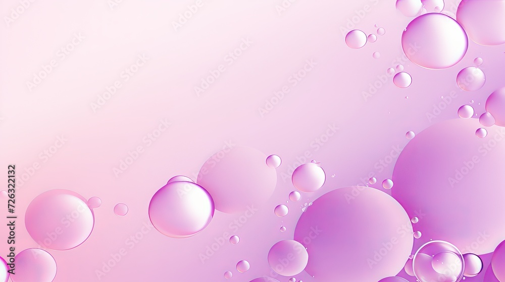 Soft pink and purple oil bubbles background