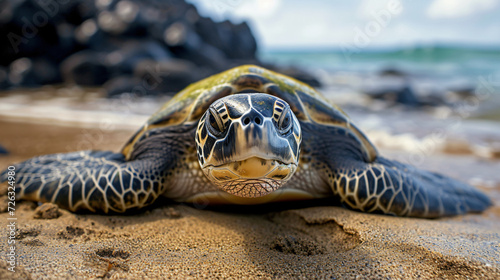Portrait of Green Sea Turtle