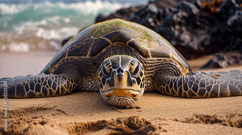 Portrait of Green Sea Turtle