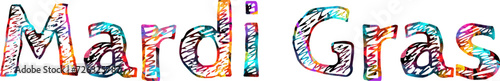 
Mardi Gras - carnival written in Portuguese - Multicolor written word - scattered colored paper confetti - vector graphics - cards, presentations, prints, sublimation and cricut