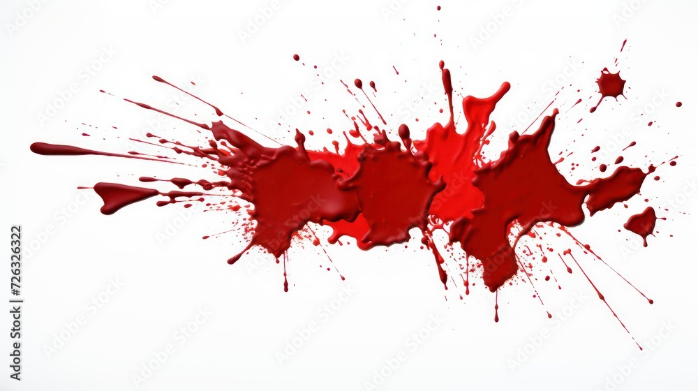 red paint splash on a white background red paint splash on a white background