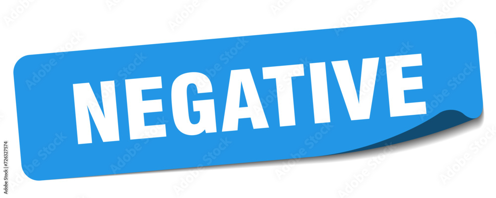negative sticker. negative label negative sticker. negative label