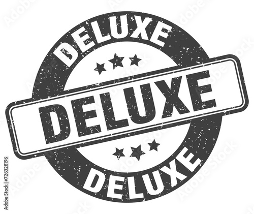 deluxe stamp. deluxe label. round grunge sign