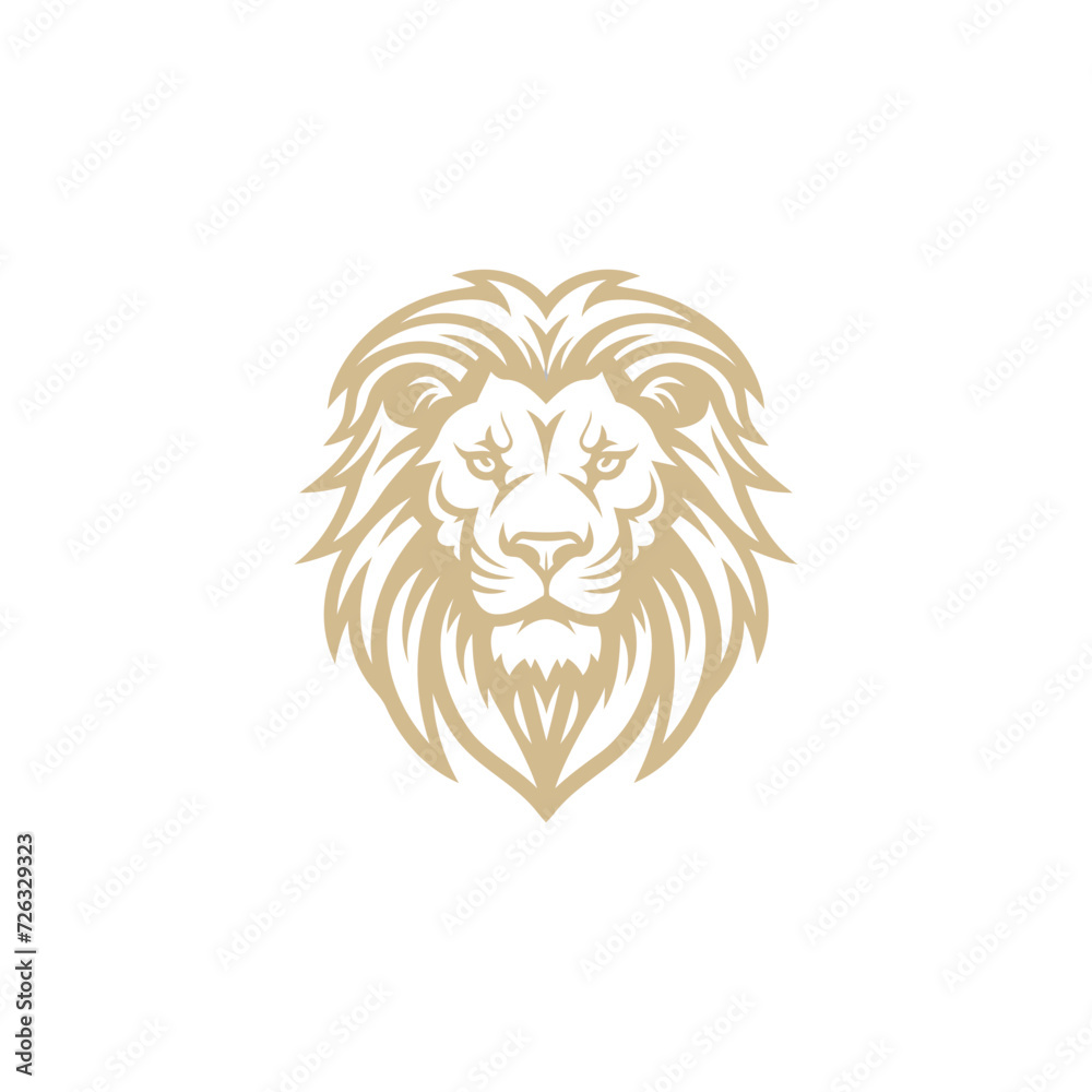 lion head logo template vector icon
