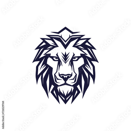 lion head logo template vector icon
