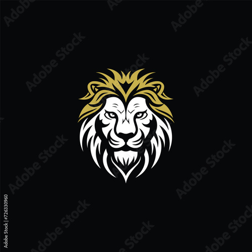 lion head logo template vector icon
