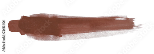 Brown watercolor background. Artistic hand paint. Isolated on transparent background.