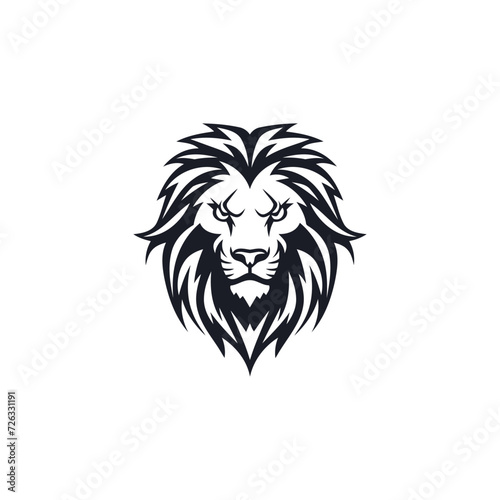 lion head logo template vector icon 