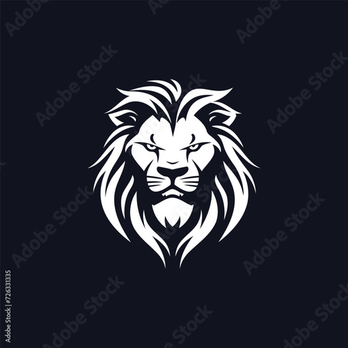 lion head logo template vector icon 