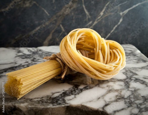 Spaghetti Knot on Marble (ID: 726331705)