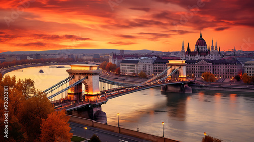 Hungary Budapest Chain Bridge
