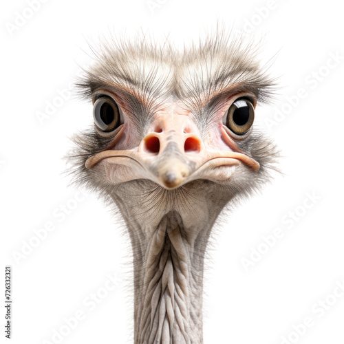 ostrich on transparent background