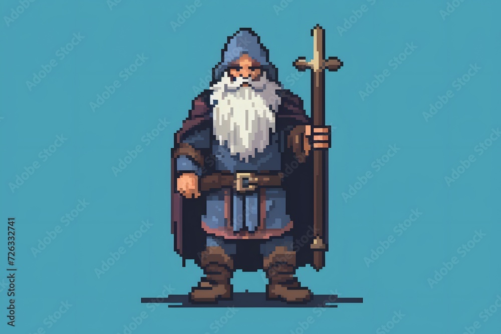 Naklejka premium RPG warrior character for videogames