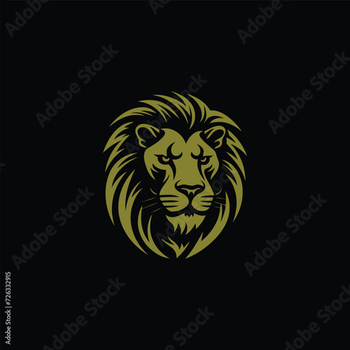 lion head logo template vector icon 