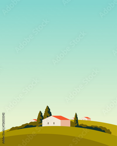 Ukraine poster, vertical banner, postcard