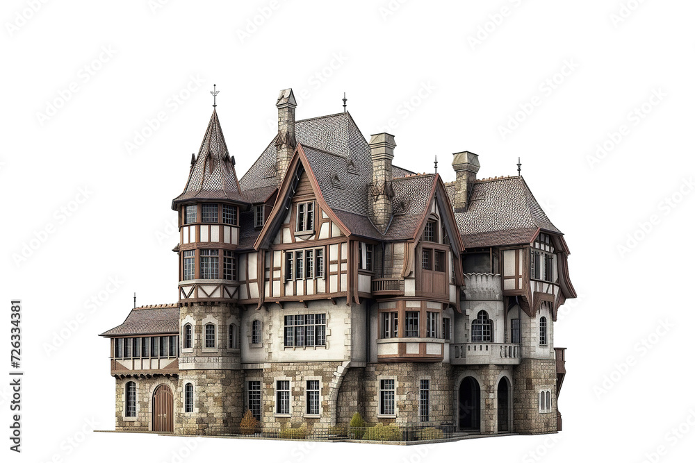 old Germany style castle mansion png