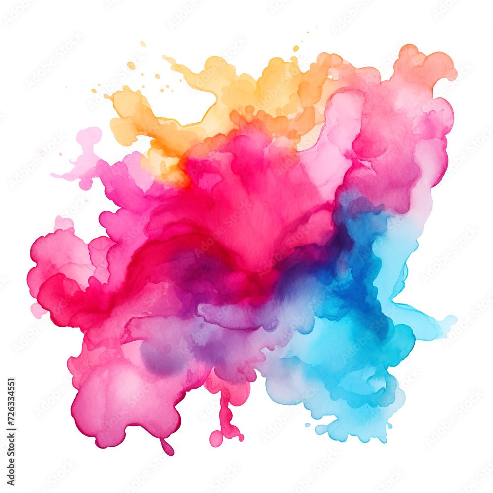 watercolor paint splashes isolated on transparent background Remove png, Clipping Path, pen tool, white
