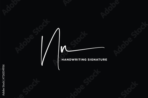 NN initials Handwriting signature logo. NN Hand drawn Calligraphy lettering Vector. NN letter real estate, beauty, photography letter logo design.