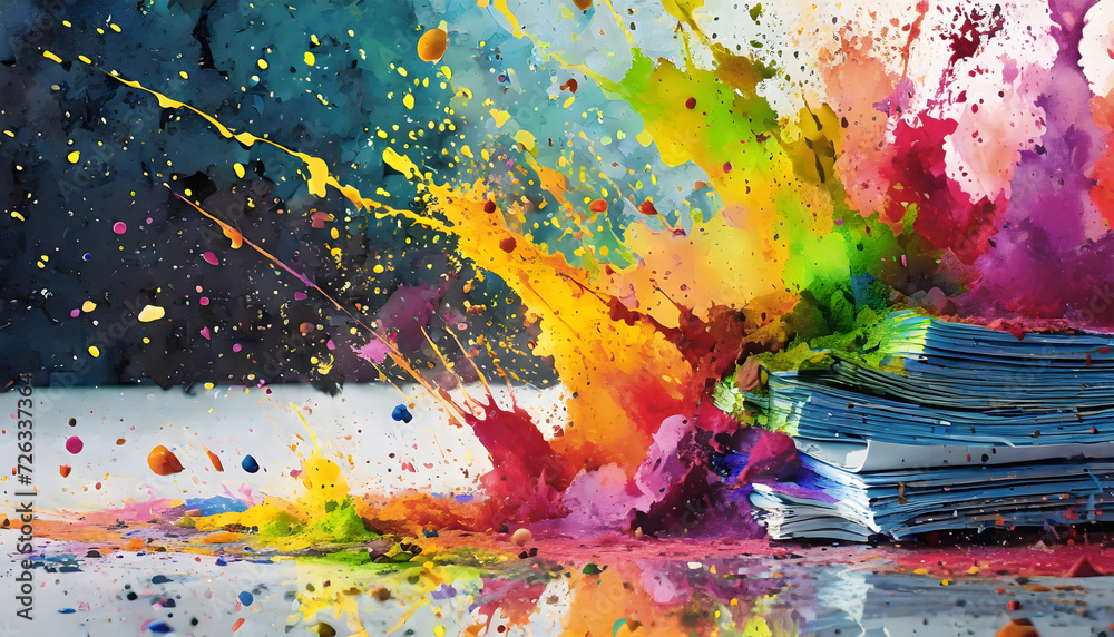 Paper Stack Animation Effect Lively stack of paper Stock Illustration | Adobe Stock