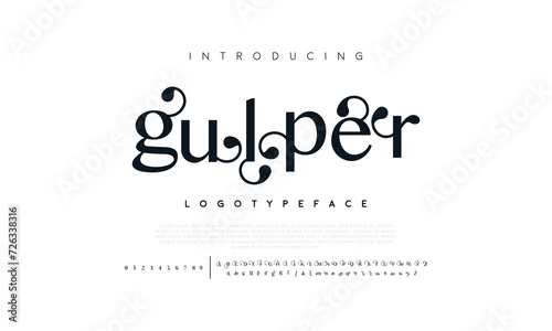 Gulper premium luxury elegant alphabet letters 